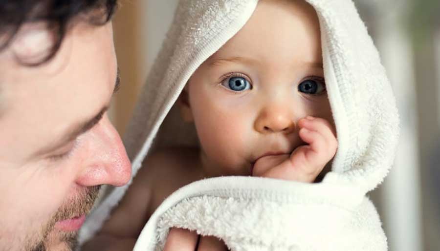 Baby in towel