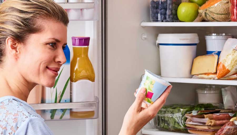 Consumer fridge yogurt